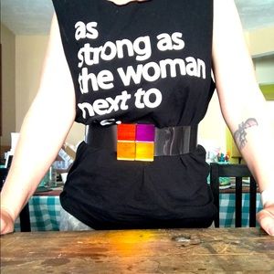 Vintage belt acrylic wraparound